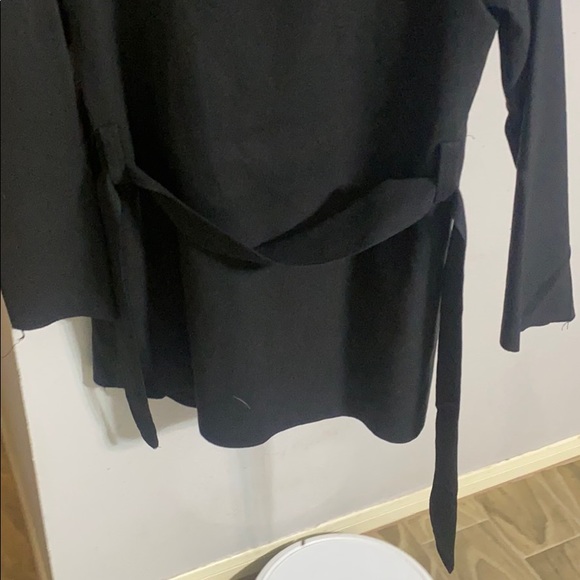 Brand new. Soft black layered jacket with tie back - Picture 3 of 4